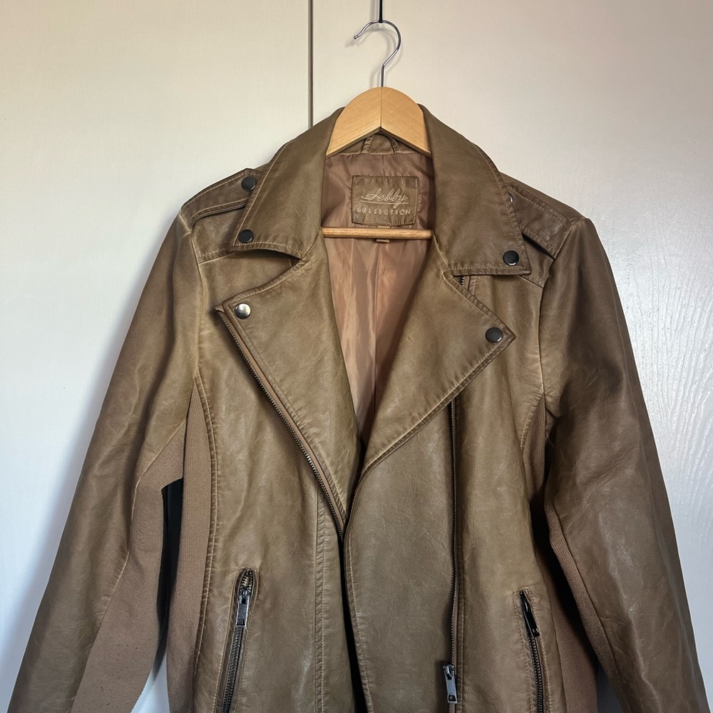 Collection B Brown Leather Jacket Timeless Style